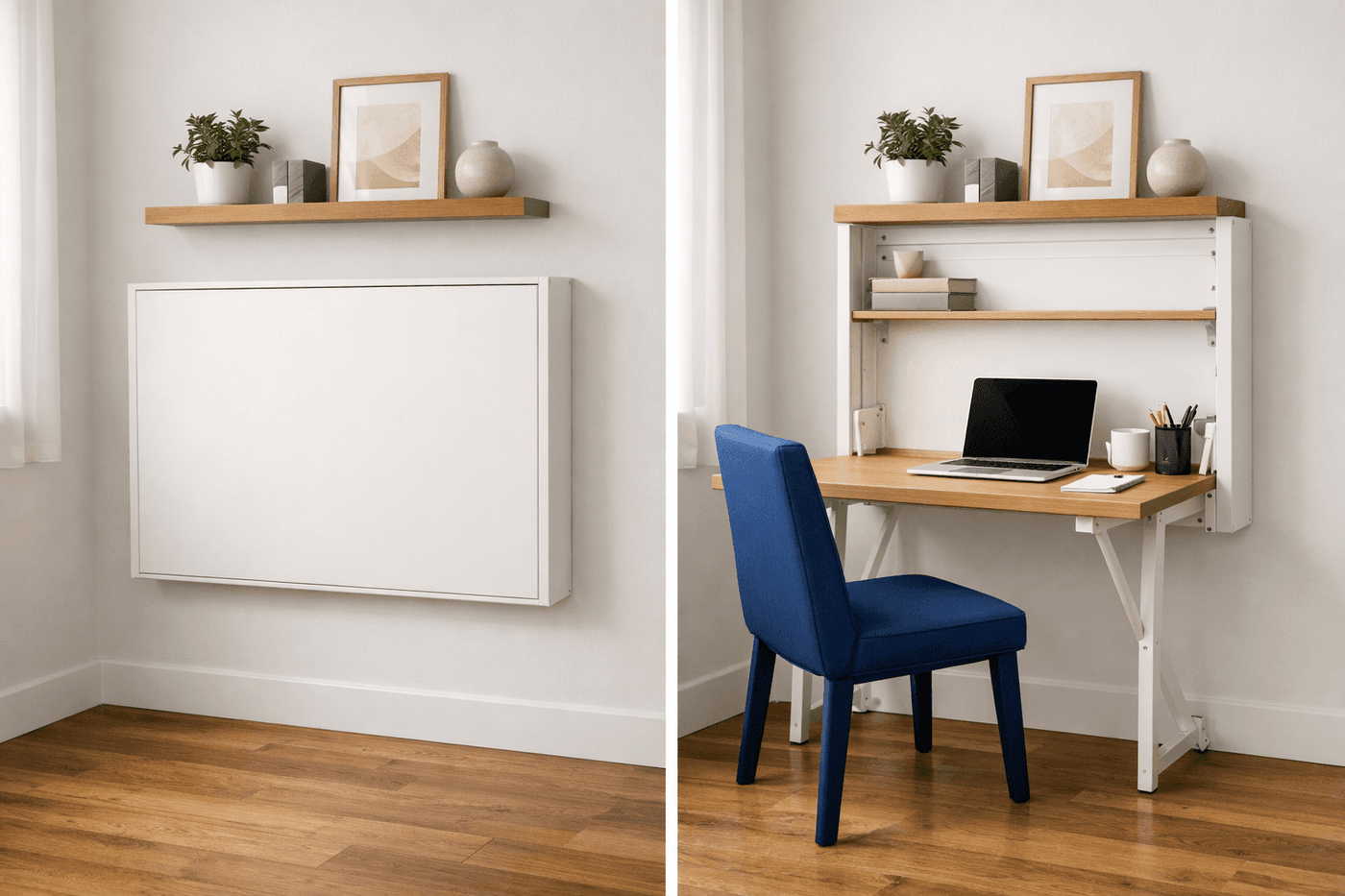 Space Saver: Build Wall-Mounted Desks That Vanish On Demand