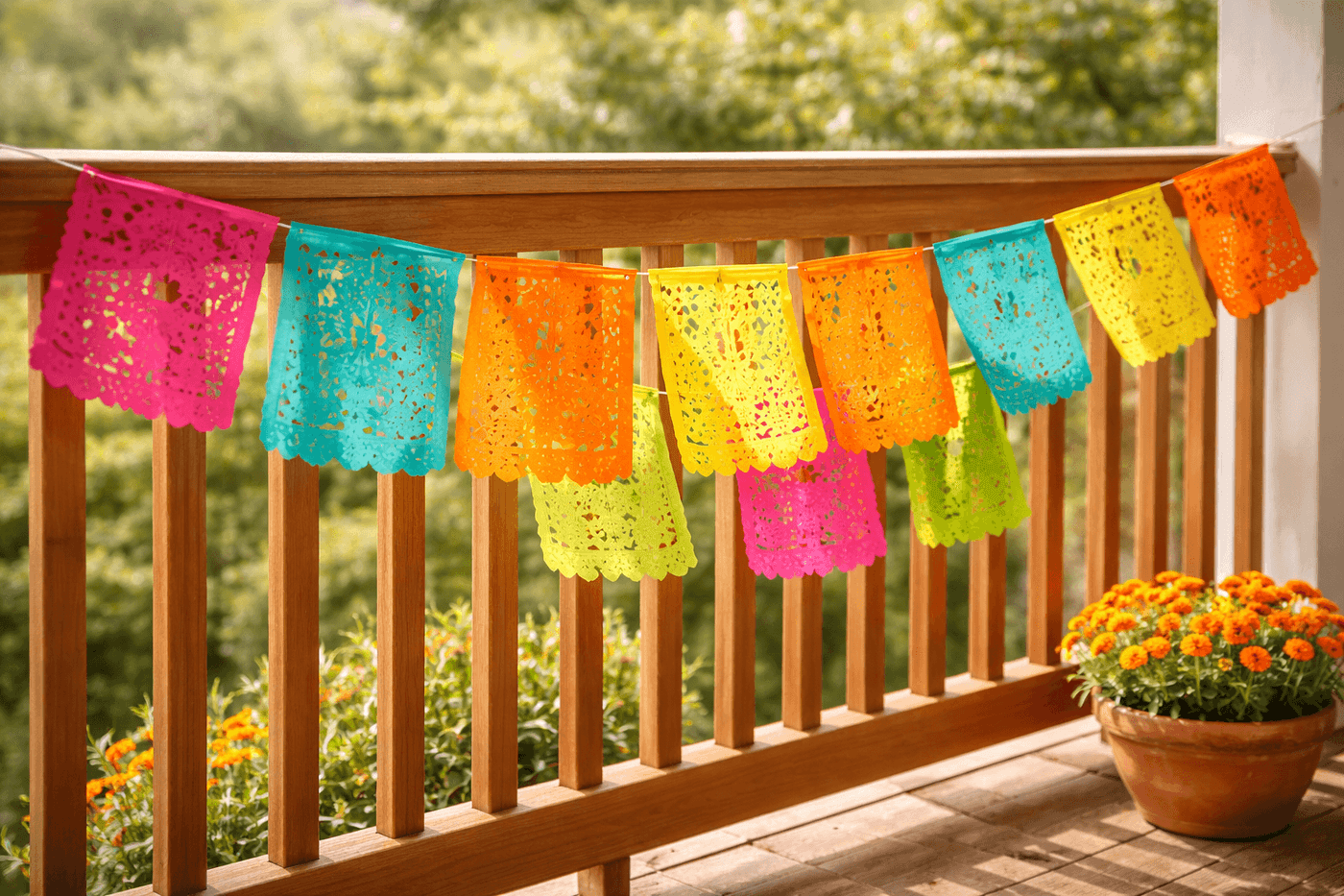 Make a Tissue Paper Fiesta Banner for Under $5